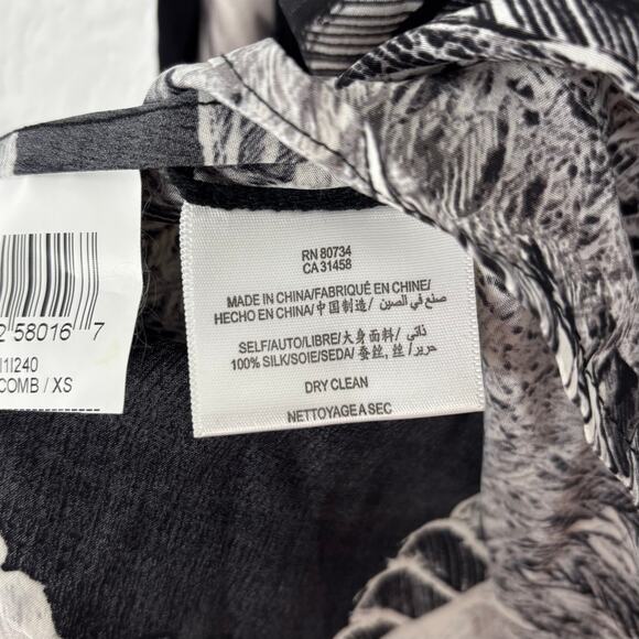 BCBGMAXAZRIA 100% Silk Sleeveless Vest Overlay Tank Fringe Size XS - Picture 5 of 5